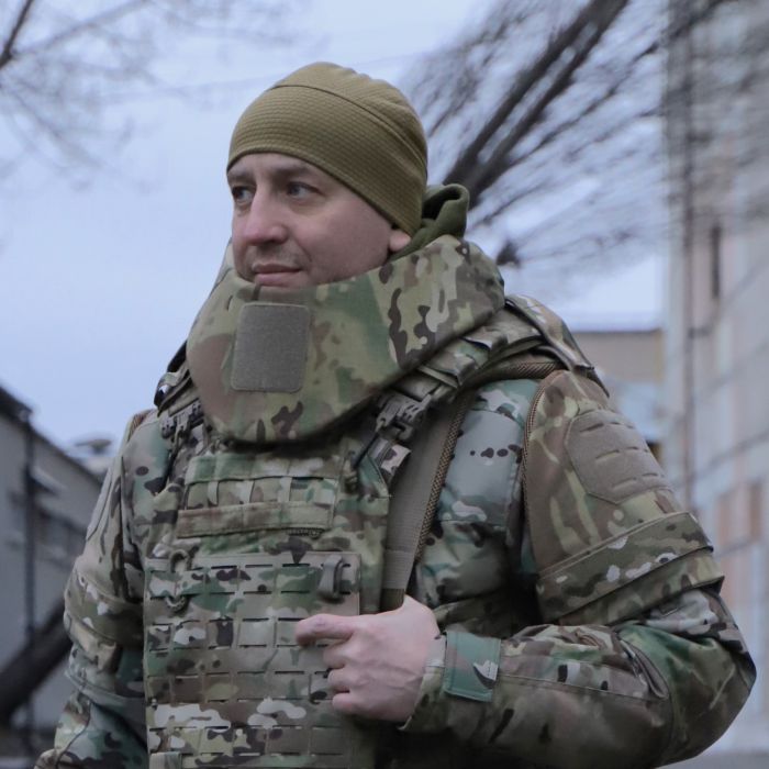 Балістичний захист шиї (горжет) з балістичними пакетами 1 клас (мультикам)