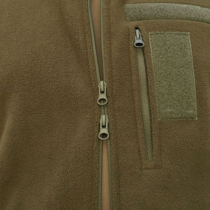 Флісова кофта "Комбат", Хакі. з накладками ріп стоп, 350г/м2
