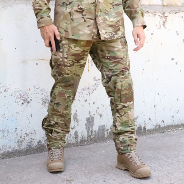 Штани тактичні з наколінниками, RAPTOR PRO MultiCam, тканина 65% бавовна, 35% поліестер, RIPSTOP, еластичні вставки MultiCam