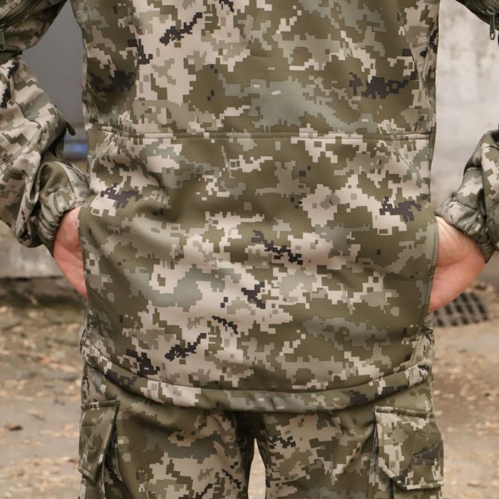 Raptor Tac куртка на флісі Soft Shell Hanter pro, піксель ЗСУ 