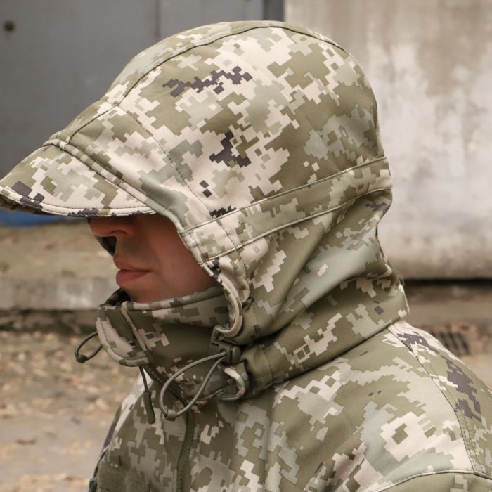 Raptor Tac куртка на флісі Soft Shell Hanter pro, піксель ЗСУ 