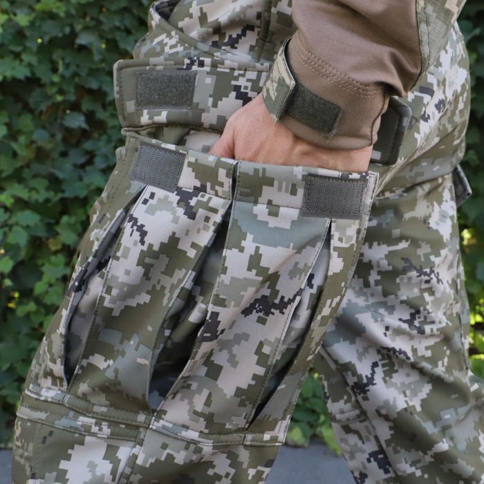 Raptor Tac, штани Soft Shell піксель l з наколінниками з Cordura URBAN TACTICAL