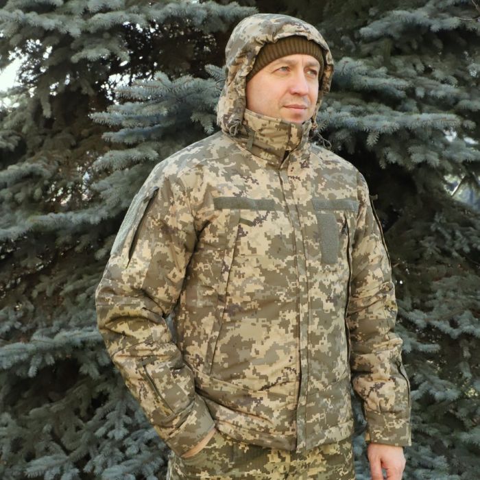 Куртка зимова "Альфа" Nord Storm, вітро та вологозахисна Піксель, ріп стоп, кордура, Raptor Tac