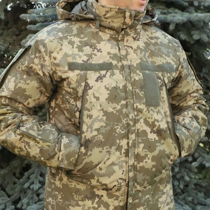 Куртка зимова "Альфа" Nord Storm, вітро та вологозахисна Піксель, ріп стоп, кордура, Raptor Tac