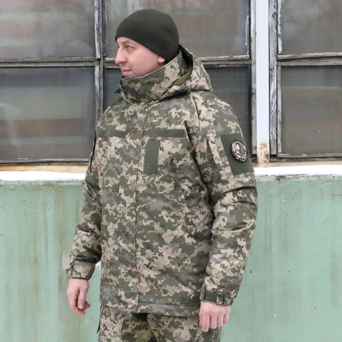 Зимова куртка "Хуртовина" Піксель, вітро та вологозахисна, Nord Storm, ріп стоп, Raptor Tac 
