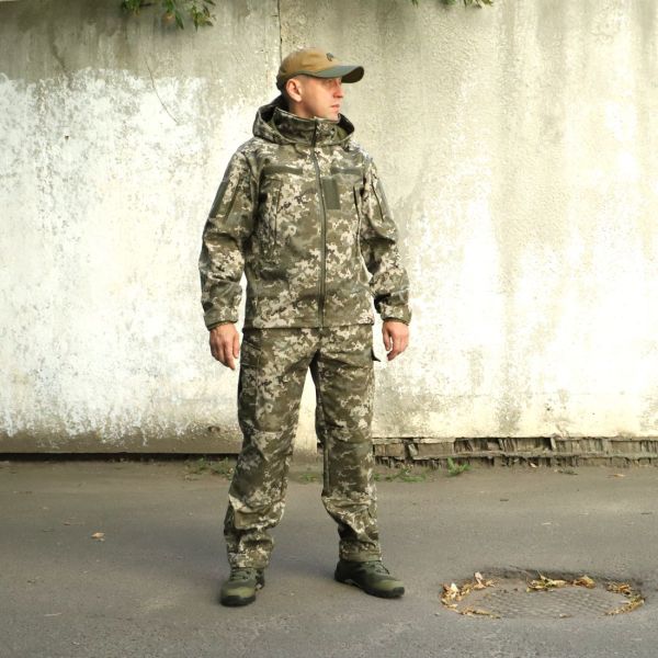 Raptor Tac, костюм Soft Shell піксель, на флісі "Шторм"