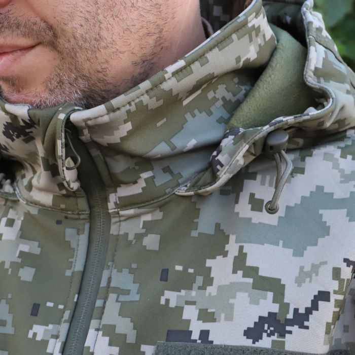 Куртка на флисе Soft Shell Піксель Шторм Raptor Tac