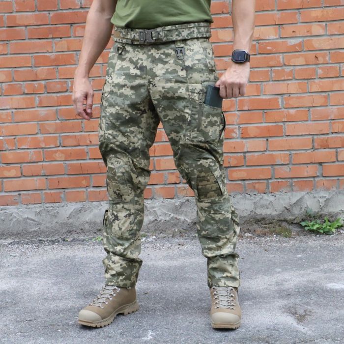 Raptor Pro штани тактичні з наколінниками піксель з еластичними вставками нейлон 65% бавовна, 35% поліестер, ріп-стоп