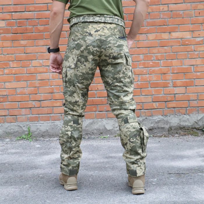 Raptor Pro штани тактичні з наколінниками піксель з еластичними вставками нейлон 65% бавовна, 35% поліестер, ріп-стоп