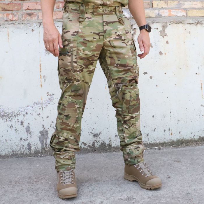 Raptor Tac, штани тактичні з наколінниками MultiCam, єластичними вставками flex MultiCam, RAPTOR PRO 65% бавовна, 35% поліестер, ріп стоп