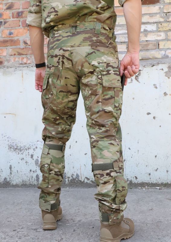 Raptor Tac, штани тактичні з наколінниками MultiCam, єластичними вставками flex MultiCam, RAPTOR PRO 65% бавовна, 35% поліестер, ріп стоп