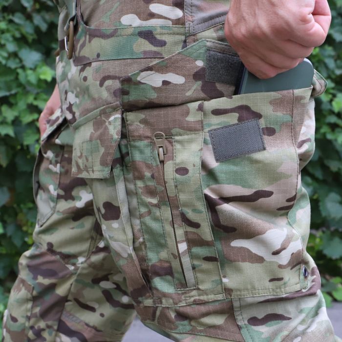 Raptor Tac, тактичні штани з наколінниками Raptor Pro Gen 2, MultiCam, ріп-стоп, флекс-вставки, 65% бавовна, 35% поліестер
