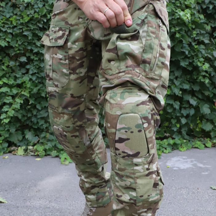 Raptor Tac, тактичні штани з наколінниками Raptor Pro Gen 2, MultiCam, ріп-стоп, флекс-вставки, 65% бавовна, 35% поліестер