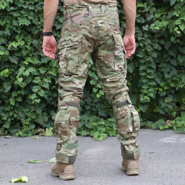 Raptor Tac, тактичні штани з наколінниками Raptor Pro Gen 2, MultiCam, ріп-стоп, флекс-вставки, 65% бавовна, 35% поліестер