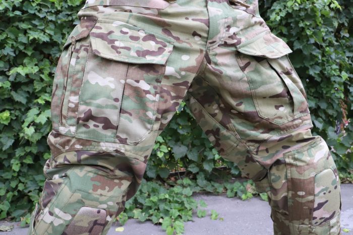 Raptor Tac, тактичні штани з наколінниками Raptor Pro Gen 2, MultiCam, ріп-стоп, флекс-вставки, 65% бавовна, 35% поліестер