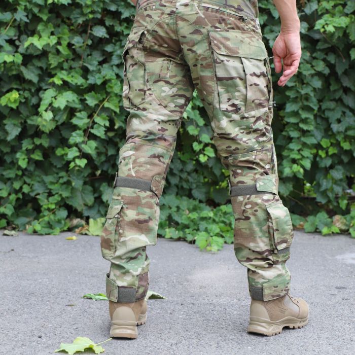 Raptor Tac, тактичні штани з наколінниками Raptor Pro Gen 2, MultiCam, ріп-стоп, флекс-вставки, 65% бавовна, 35% поліестер