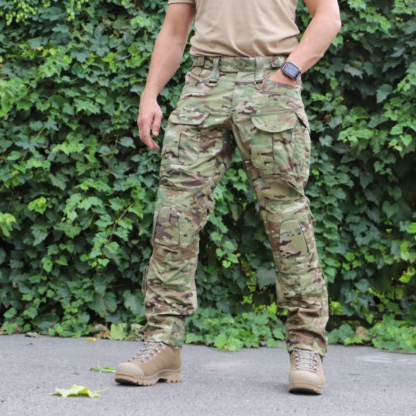 Raptor Tac, тактичні штани з наколінниками Raptor Pro Gen 2, MultiCam, ріп-стоп, флекс-вставки, 65% бавовна, 35% поліестер