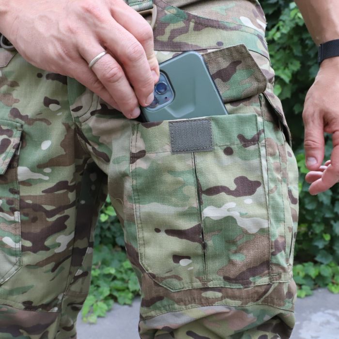 Raptor Tac, тактичні штани з наколінниками Raptor Pro Gen 2, MultiCam, ріп-стоп, флекс-вставки, 65% бавовна, 35% поліестер