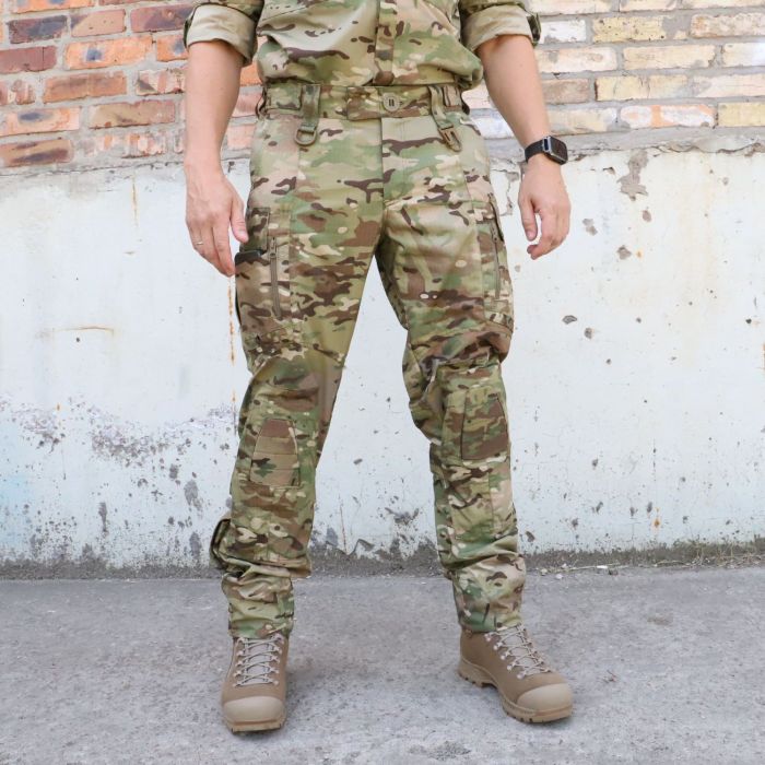 Raptor Tac, штани тактичні з наколінниками MultiCam, єластичними вставками flex MultiCam, RAPTOR PRO 65% бавовна, 35% поліестер, ріп стоп