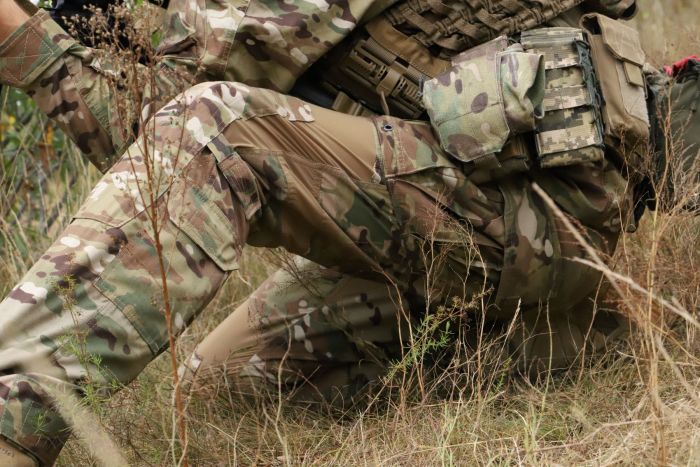 Штани тактичні з наколінниками, RAPTOR PRO, тканина NyCo, Original MultiCam VTX RIPSTOP™ CRYE PRECISION™, еластичні вставки Coyote