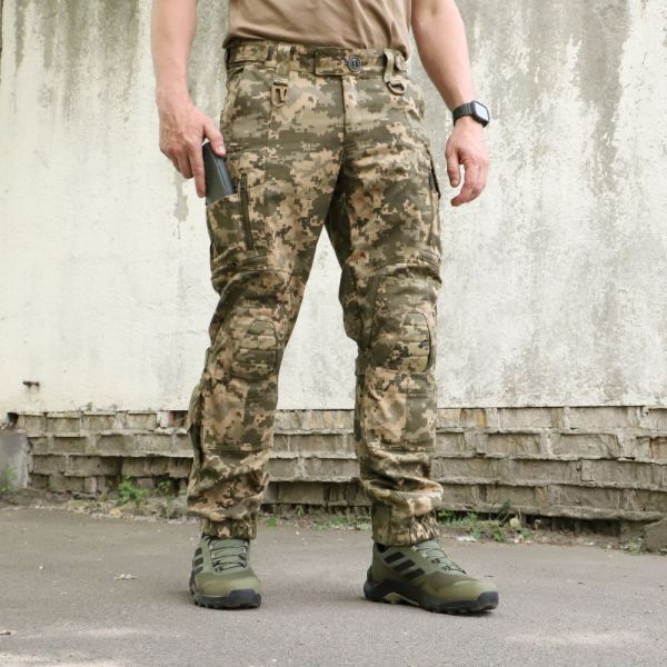 Raptor Tac, штани RAPTOR тактичні з наколінниками піксель,100% бавовна, RAPTOR