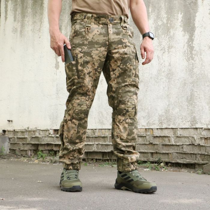 Raptor Tac, штани RAPTOR тактичні з наколінниками піксель,100% бавовна, RAPTOR