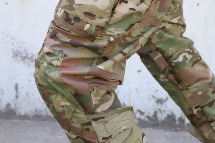 Штани тактичні з наколінниками, RAPTOR PRO MultiCam, тканина 65% бавовна, 35% поліестер, RIPSTOP, еластичні вставки MultiCam
