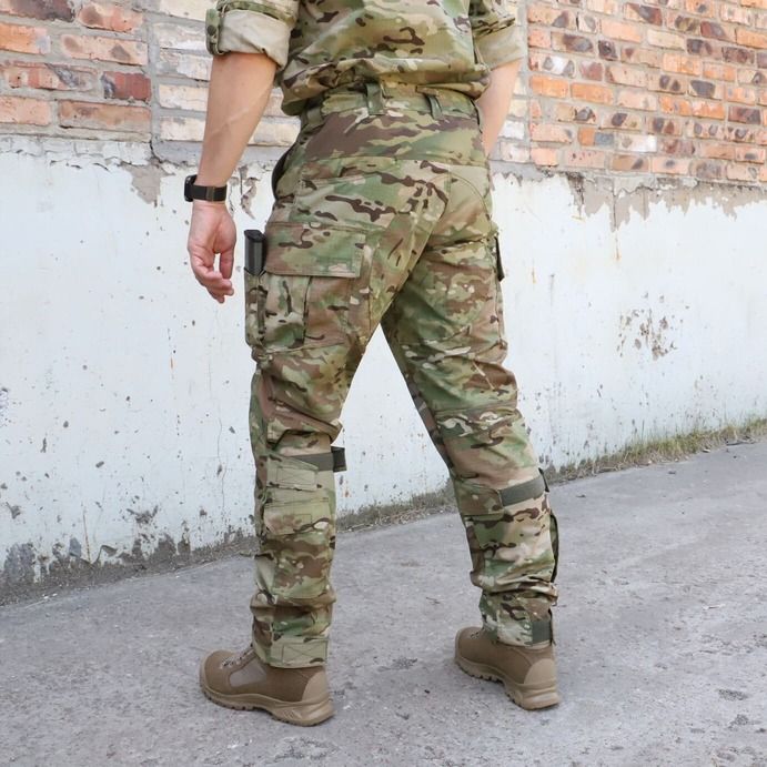 Штани тактичні з наколінниками, RAPTOR PRO MultiCam, тканина 65% бавовна, 35% поліестер, RIPSTOP, еластичні вставки MultiCam