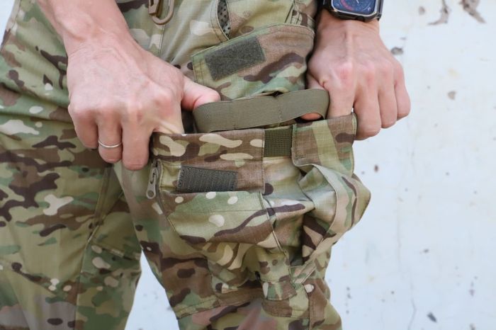 Штани тактичні з наколінниками, RAPTOR PRO MultiCam, тканина 65% бавовна, 35% поліестер, RIPSTOP, еластичні вставки MultiCam