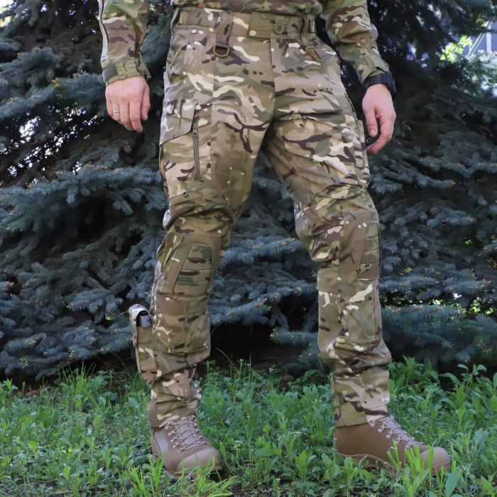 Raptor Tac, штани тактичні з наколінниками Original MultiCam RIPSTOP, еластичними вставками MultiCam, RAPTOR PRO, тканина вогнетривка