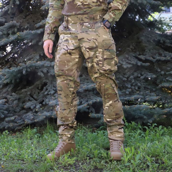 Raptor Tac, штани тактичні з наколінниками Original MultiCam RIPSTOP, еластичними вставками MultiCam, RAPTOR PRO, тканина вогнетривка