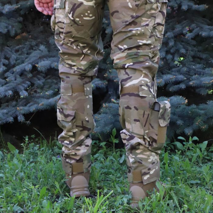 Raptor Tac, штани тактичні з наколінниками Original MultiCam RIPSTOP, еластичними вставками MultiCam, RAPTOR PRO, тканина вогнетривка