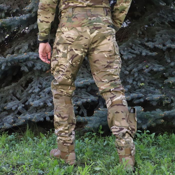 Raptor Tac, штани тактичні з наколінниками Original MultiCam RIPSTOP, еластичними вставками MultiCam, RAPTOR PRO, тканина вогнетривка