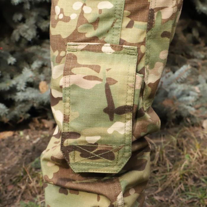 Штани тактичні з наколінниками MultiCam, RAPTOR, 65% бавовна, 35% поліестер, ріп стоп