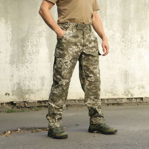 Raptor Tac, штани ЗСУ Soft Shell на флісі піксель