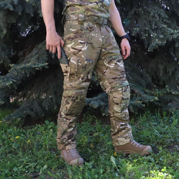 Штани тактичні з наколінниками  Stryker, Original MultiCam RIPSTOP, еластичними вставками MultiCam, тканина не підтримує горіння 