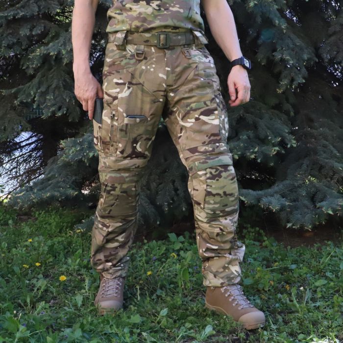 Штани тактичні з наколінниками  Stryker, Original MultiCam RIPSTOP, еластичними вставками MultiCam, тканина не підтримує горіння 