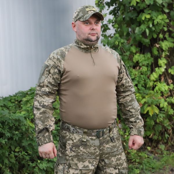 Тактична сорочка UBACS стандарт, ARNO Койот/Піксель  65% бавовна, 35% поліестер, ріп стоп