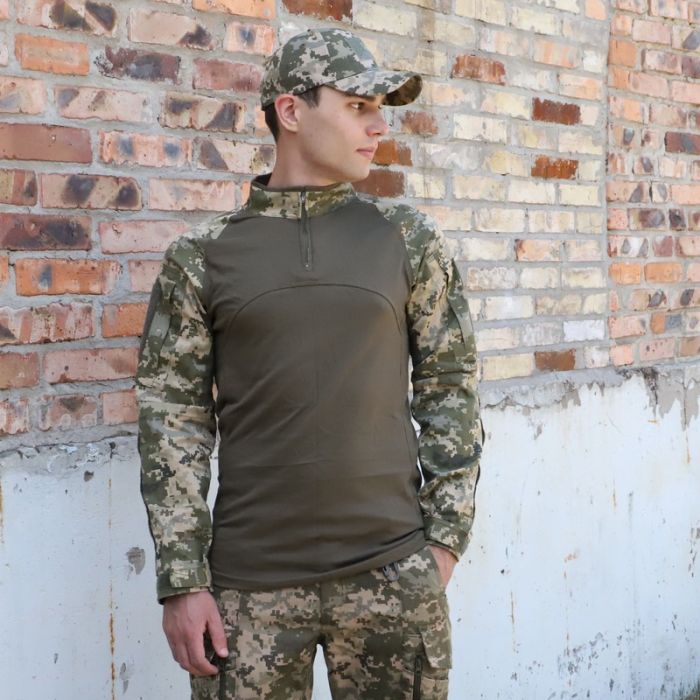 RAPTOR TAC, тактична сорочка UBACS стандарт, Олива/Піксель, 65% бавовна,35% поліестер, ріп стоп
