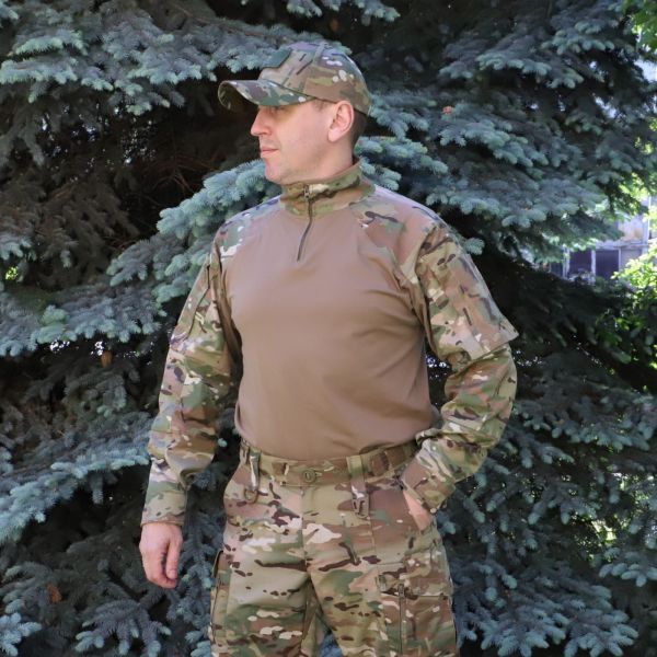 Raptor Tac, Тактична сорочка UBACS, Combat Shirt, Сoyote/Multicam, 65% бавовна, 35% поліестер