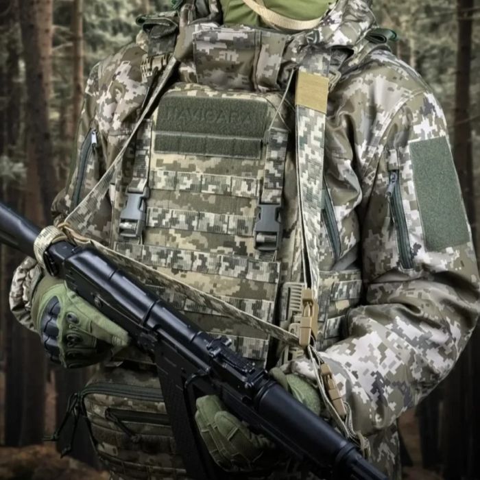 Ремінь збройовий триточковий Hel sling піксель